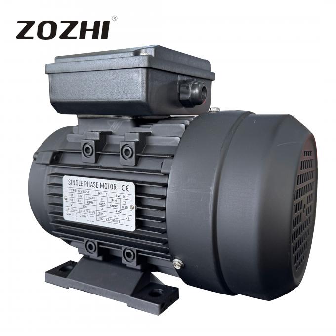 50Hz 0.75KW 1HP 1440rpm คอนเดสซิเตอร์ระยะเดียว-เริ่มการทํางาน มอเตอร์อินดูชั่นแบบไม่สมอง 220V/230V AC โวลต้า 60Hz ความถี่กําลังตั้ง 1
