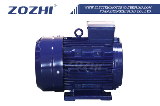 IE2 15HP 11KW แอคไฟฟ้ามอเตอร์อินดูชันด้วย 24 มม ขุมว่าง 1000 รอบ / นาที สามเฟส 50Hz ความถี่ 380V 415V แอคอลูมิเนียม 60Hz